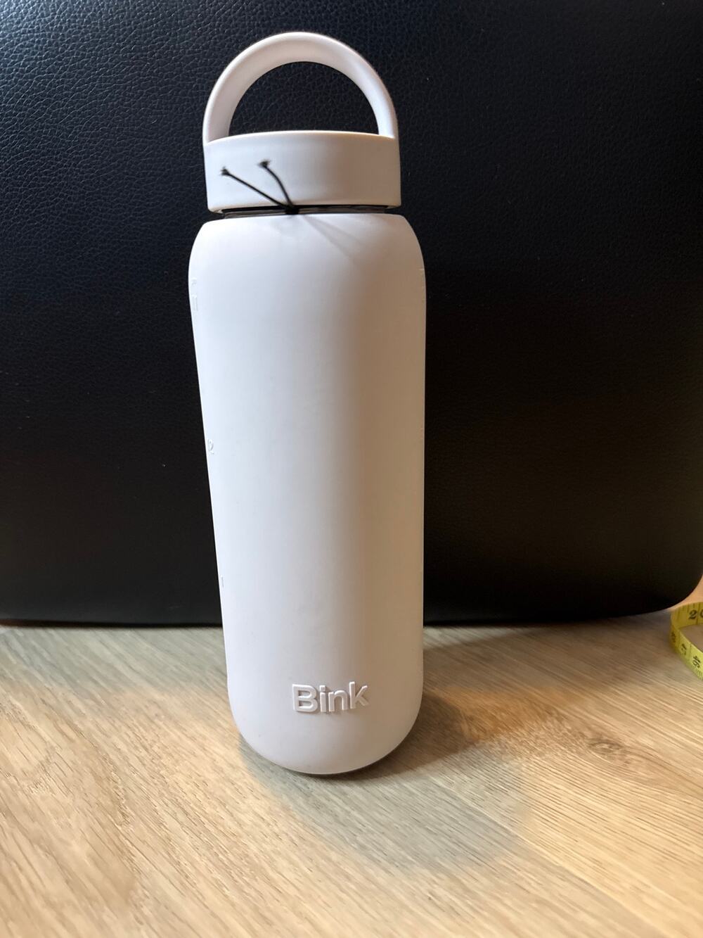 Bink Day Bottle 21 oz Bone Glass Hydration Tracking Water Bottle NWT